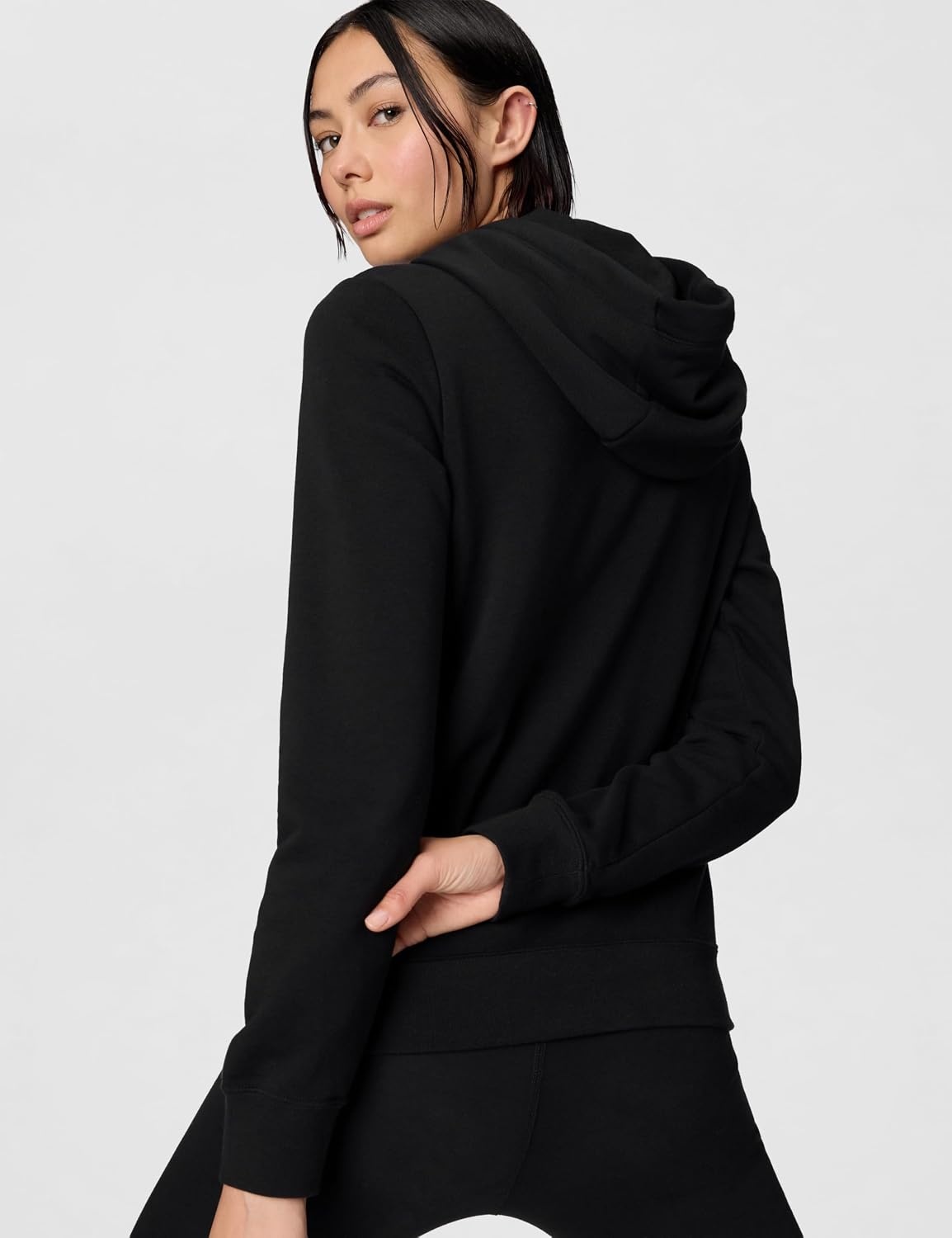 image:imageNike Womens Sportswear Club Fleece Pullover HoodieBlackWhite