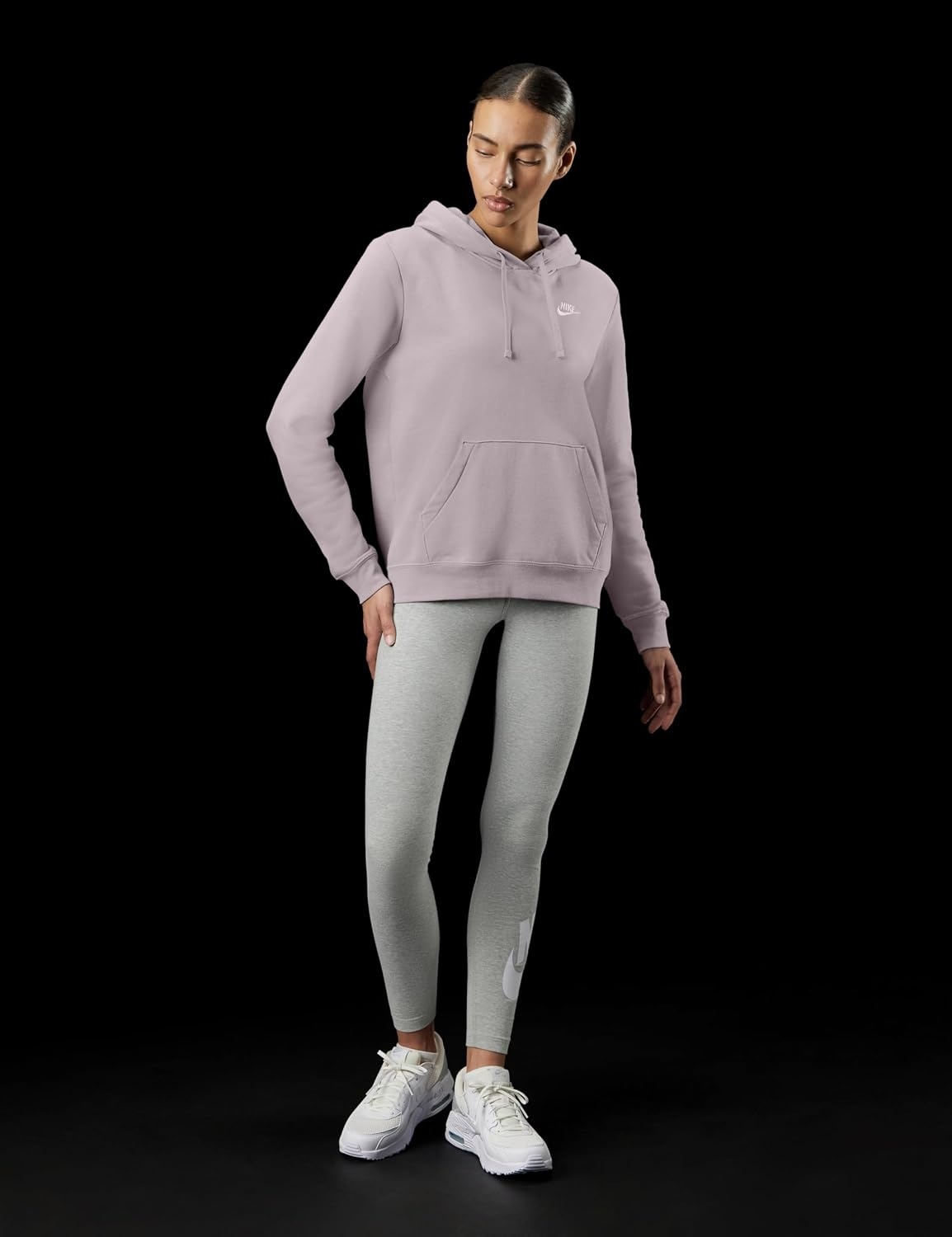 image:imageNike Womens Sportswear Club Fleece Pullover HoodieLight Violet OreWhite