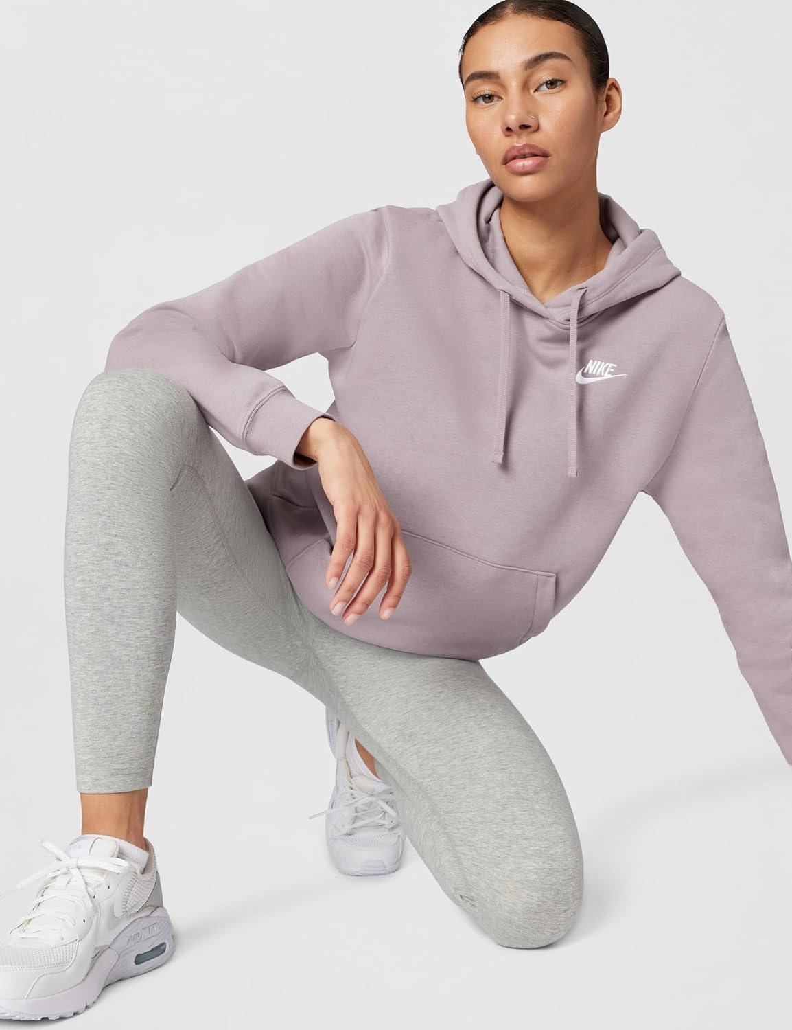 image:imageNike Womens Sportswear Club Fleece Pullover HoodieLight Violet OreWhite