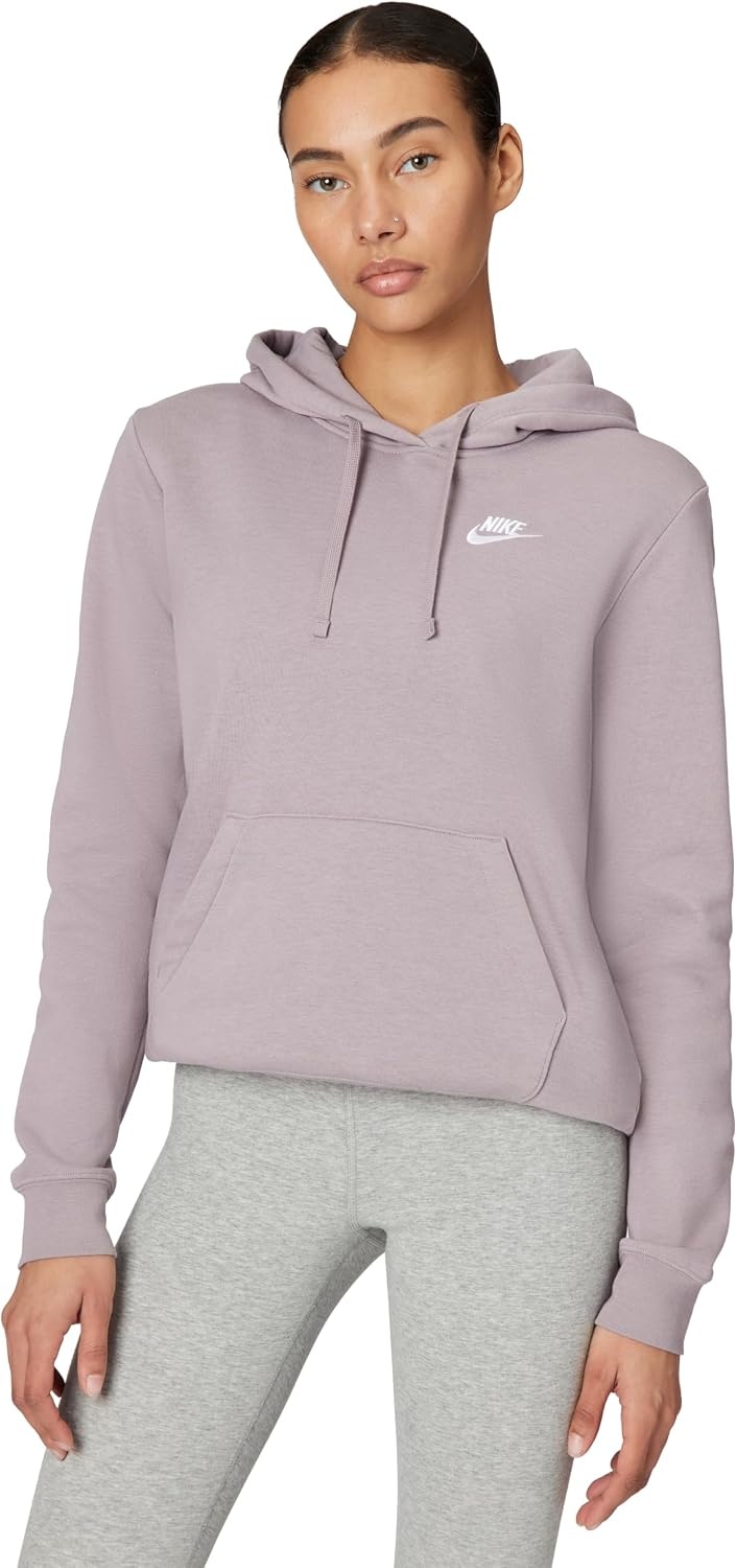 image:imageNike Womens Sportswear Club Fleece Pullover HoodieLight Violet OreWhite