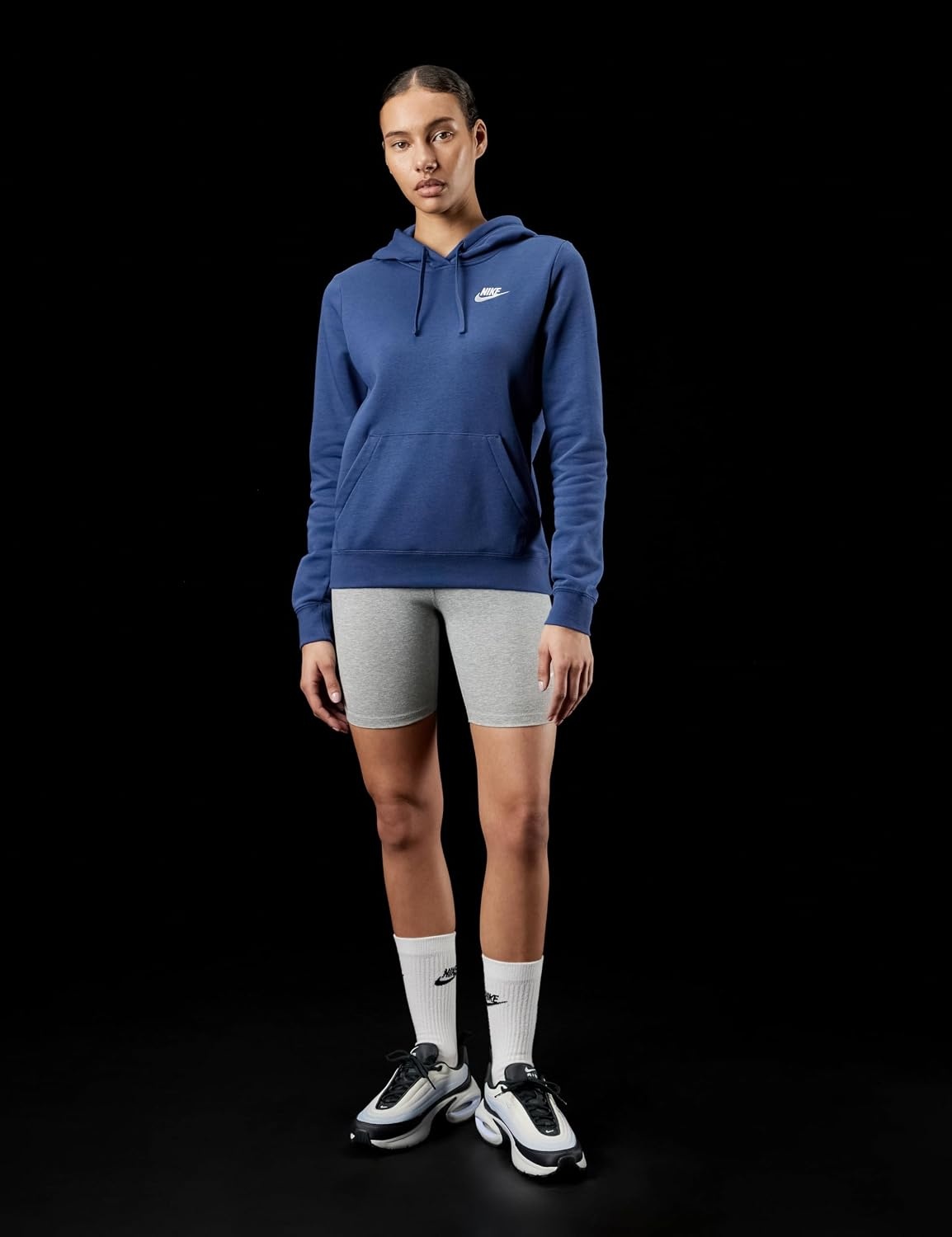 image:imageNike Womens Sportswear Club Fleece Pullover HoodieMystic NavyWhite