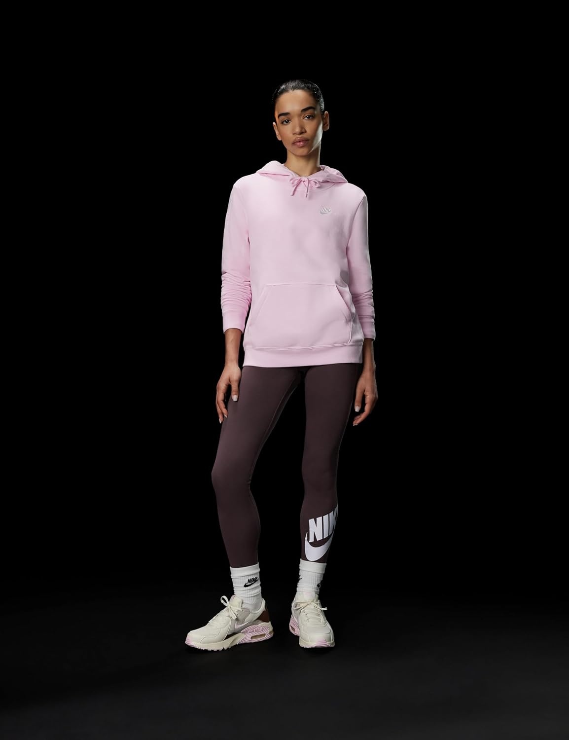 image:imageNike Womens Sportswear Club Fleece Pullover HoodiePink FoamWhite