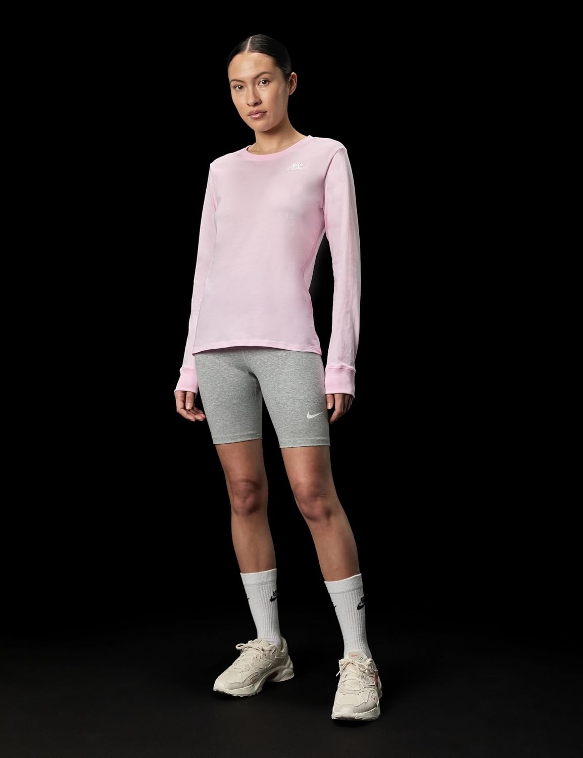 image:imageNike Womens Sportswear Club LongSleeve TShirtPink Foam