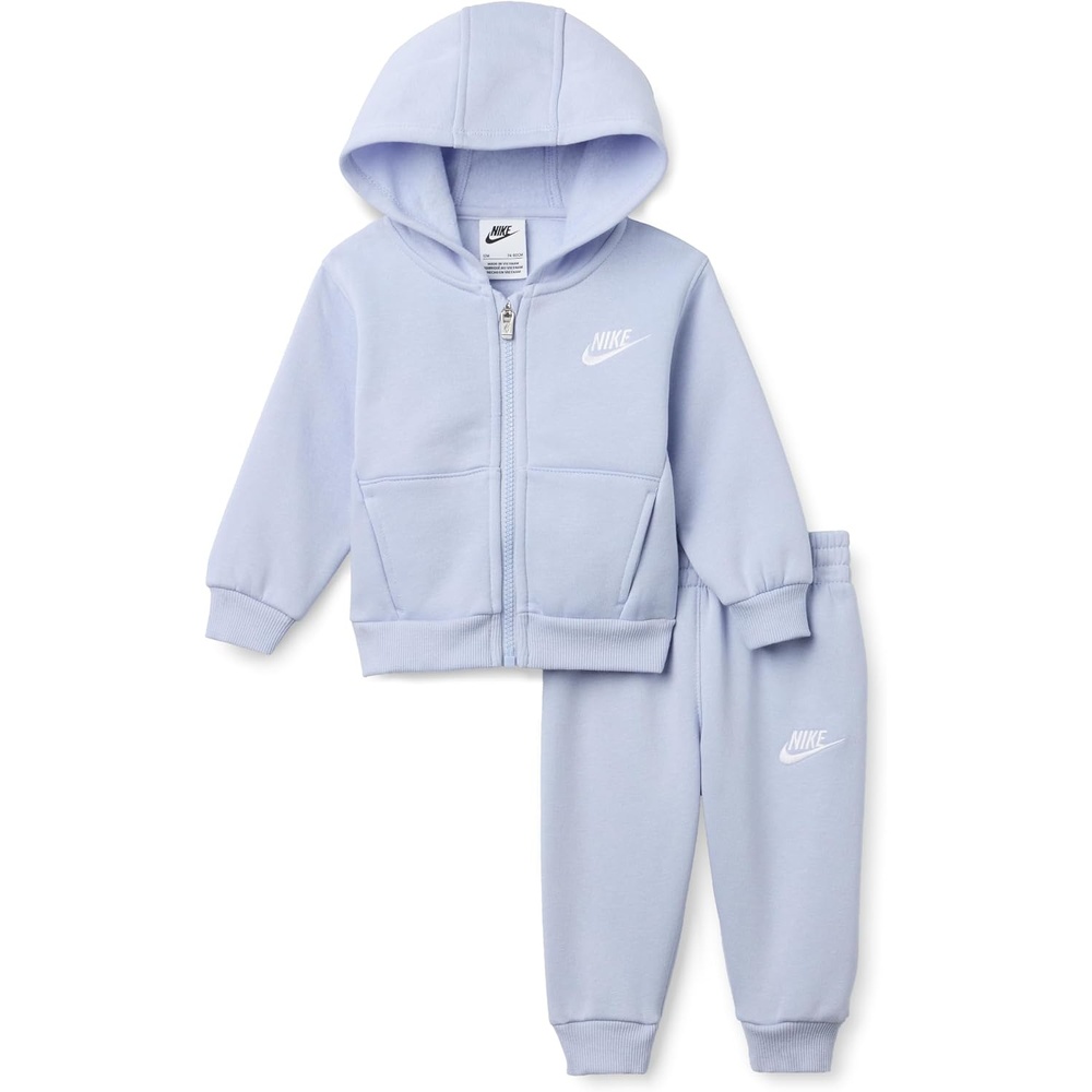 image:imageNike Baby Sportswear Club Fleece FullZip Hoodie and Joggers 2Piece Outfit SetGhost