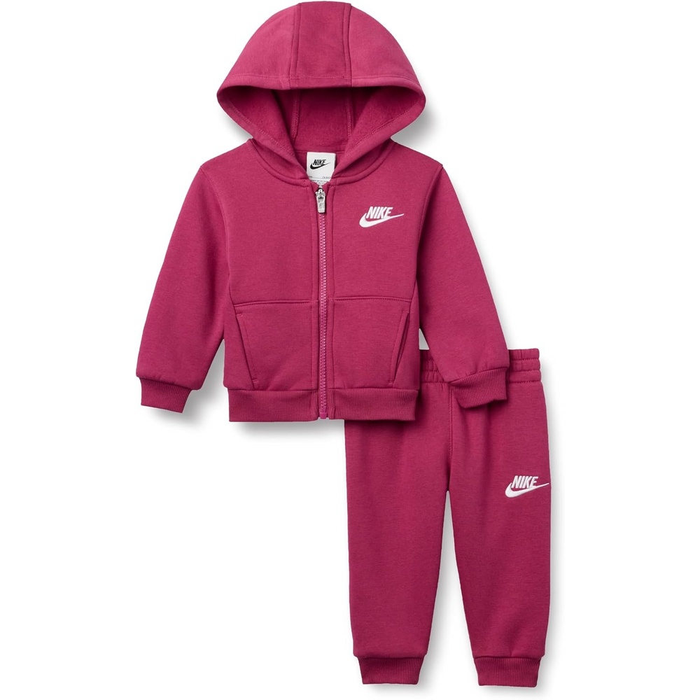 image:imageNike Baby Sportswear Club Fleece FullZip Hoodie and Joggers 2Piece Outfit SetSweet Beet
