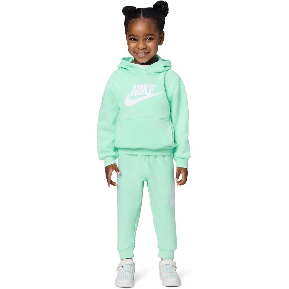 image:imageNike Kids Sportswear Club Fleece Pullover Hoodie and Joggers 2Piece Outfit Set Large Swoosh LogoMint Foam