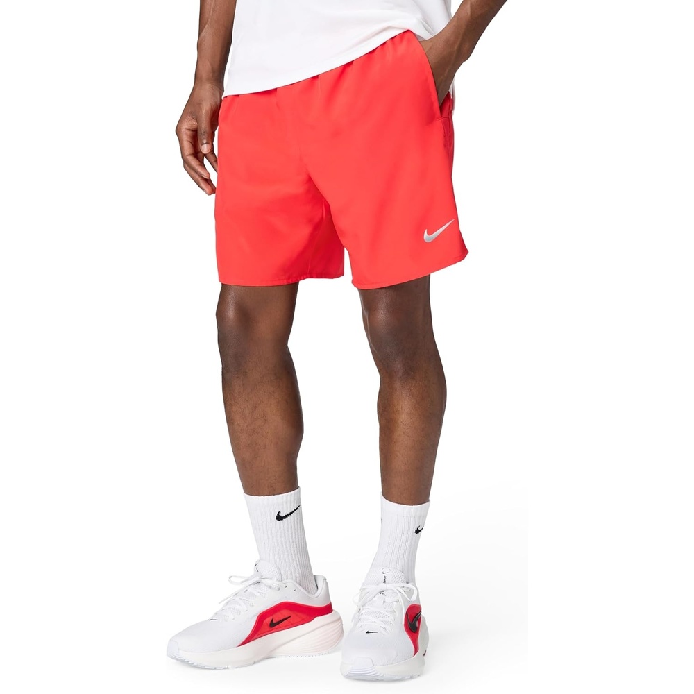 image:imageNike Mens Challenger DriFit 7 BriefLined Running ShortsLight CrimsonLight CrimsonReflective Silver