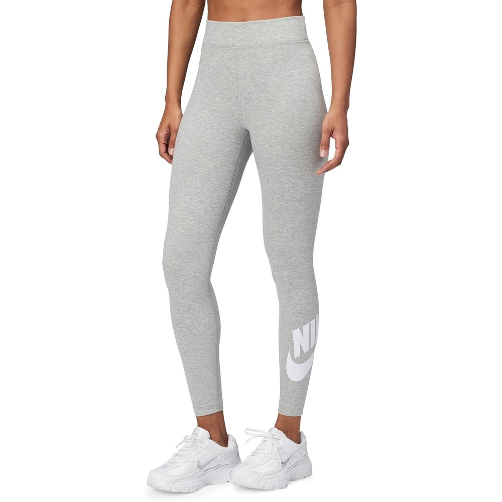 image:imageNike Womens Sportswear Classics HighWaisted Graphic LeggingsDark Grey HeatherWhite