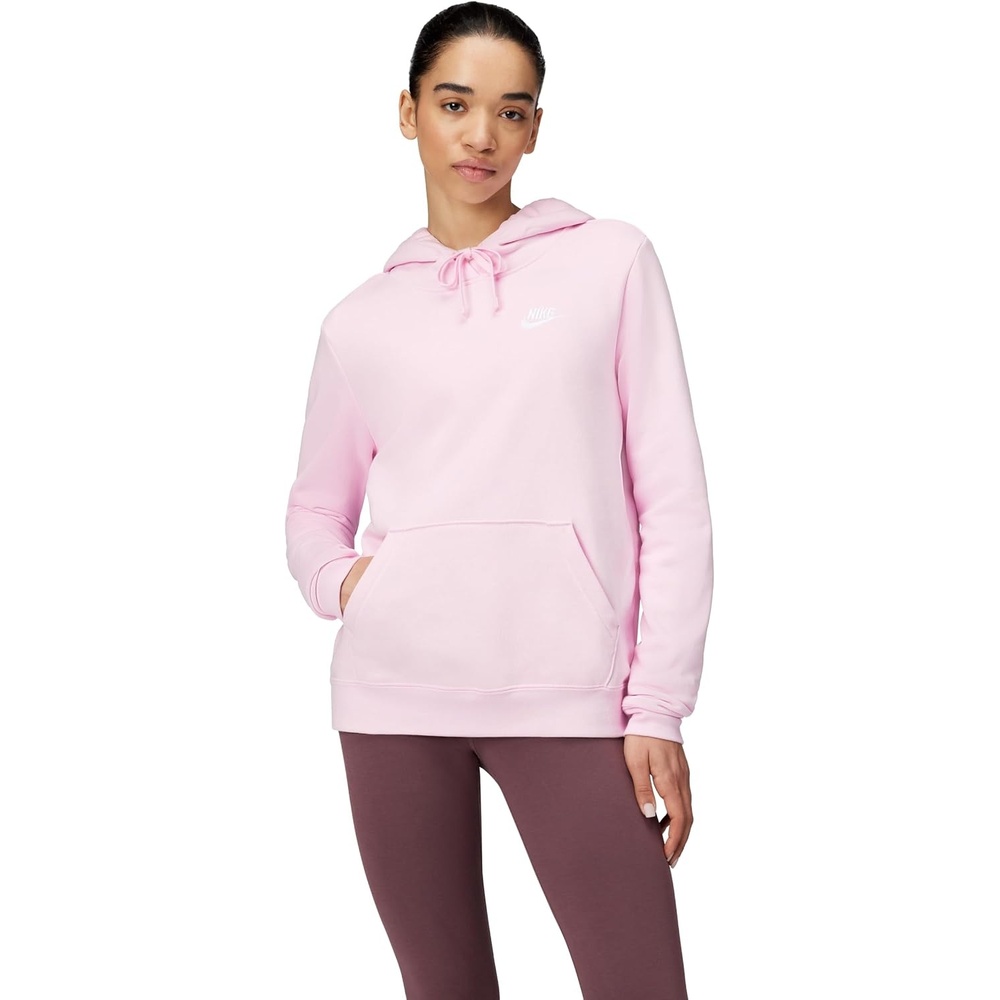 image:imageNike Womens Sportswear Club Fleece Pullover HoodiePink FoamWhite