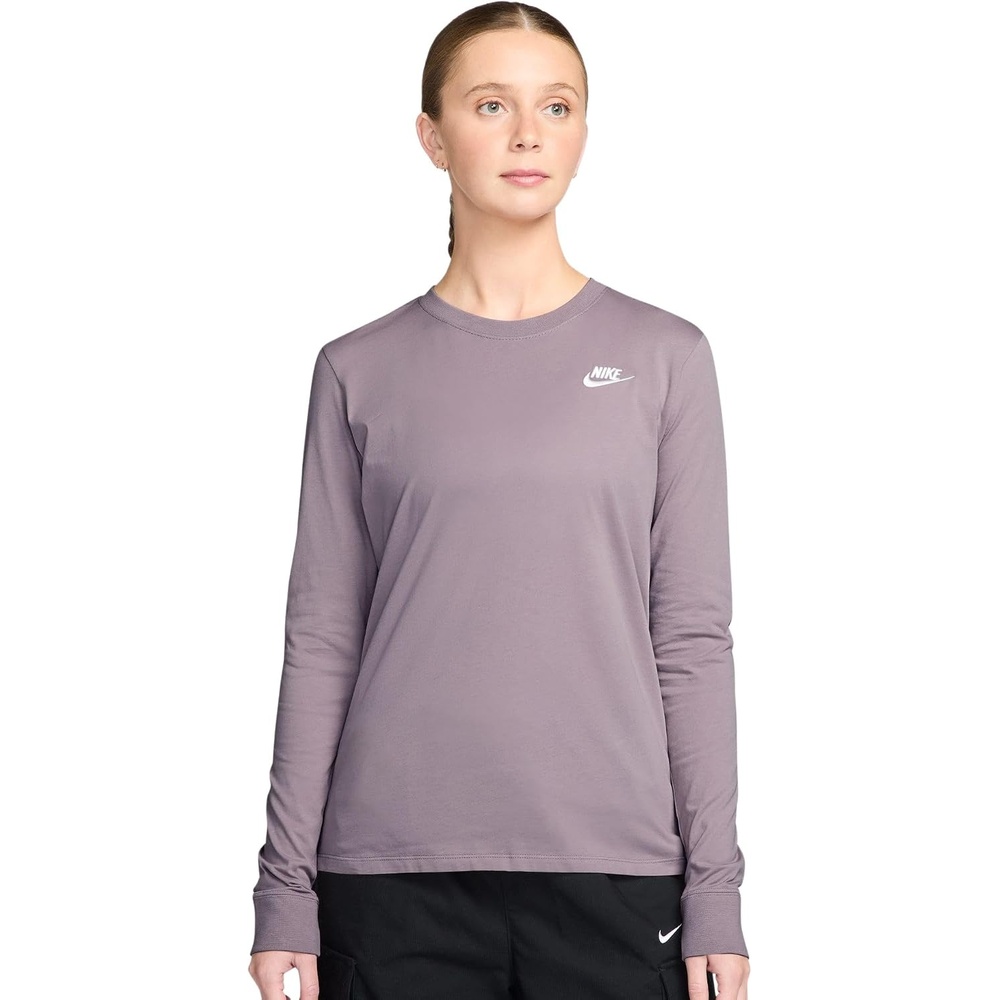 image:imageNike Womens Sportswear Club LongSleeve TShirtLight Violet Ore