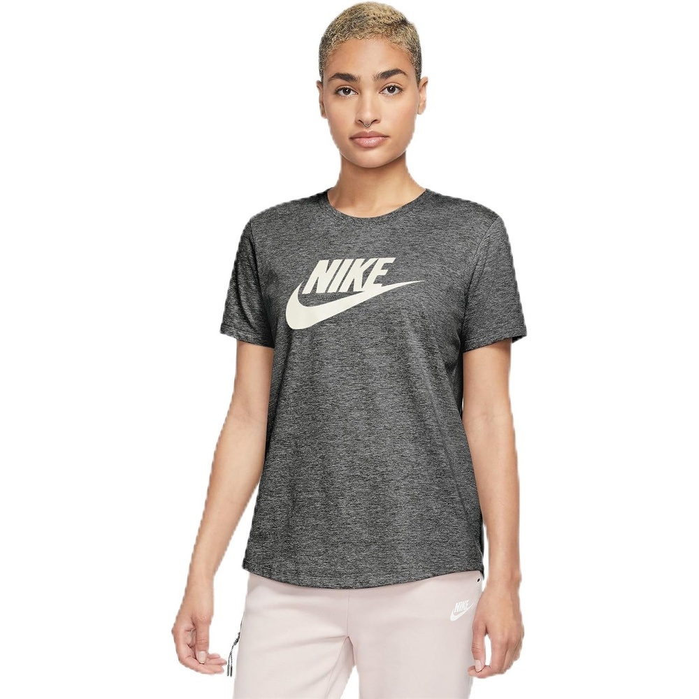 image:imageNike Womens Sportswear Essentials Logo TShirtDark Grey HeatherSail