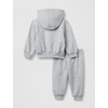 Nike Baby Sportswear Club Fleece Full-Zip Hoodie and Joggers 2-Piece Outfit Set(Dark Grey Heather)