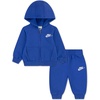 Nike Baby Sportswear Club Fleece Full-Zip Hoodie and Joggers 2-Piece Outfit Set(Game Royal)