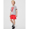 Nike Boys’ Dri-FIT Just Do It T-Shirt and Mesh Shorts 2-Piece Outfit Set(Light Smoke Grey/Crimson)