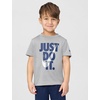 Nike Boys’ Dri-FIT Just Do It T-Shirt and Mesh Shorts 2-Piece Outfit Set(Light Smoke Grey/Midnight Navy)