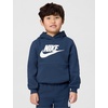 Nike Boys’ Sportswear Club Fleece Pullover Hoodie and Shorts 2-Piece Outfit Set (Large Swoosh Logo)(Midnight Navy)