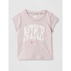 Nike Girls’ Graphic T-Shirt and Mesh Shorts 2-Piece Outfit Set(Light Magenta/White)