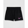 Nike Girls’ Graphic T-Shirt and Mesh Shorts 2-Piece Outfit Set(White/Black)