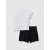 Nike Girls’ Graphic T-Shirt and Mesh Shorts 2-Piece Outfit Set(White/Black)