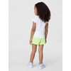 Nike Girls’ Graphic T-Shirt and Mesh Shorts 2-Piece Outfit Set(White/Light Liquid Lime)