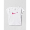 Nike Girls’ Graphic T-Shirt and Mesh Shorts 2-Piece Outfit Set(White/Medium Soft Pink)