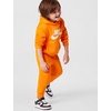 Nike Kids’ Sportswear Club Fleece Pullover Hoodie and Joggers 2-Piece Outfit Set (Large Swoosh Logo)(Bright Ceramic Orange)