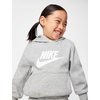 Nike Kids’ Sportswear Club Fleece Pullover Hoodie and Joggers 2-Piece Outfit Set (Large Swoosh Logo)(Dark Grey Heather)