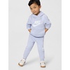 Nike Kids’ Sportswear Club Fleece Pullover Hoodie and Joggers 2-Piece Outfit Set (Large Swoosh Logo)(Ghost)