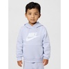 Nike Kids’ Sportswear Club Fleece Pullover Hoodie and Joggers 2-Piece Outfit Set (Large Swoosh Logo)(Ghost)
