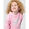 Nike Kids’ Sportswear Club Fleece Pullover Hoodie and Joggers 2-Piece Outfit Set (Large Swoosh Logo)(Medium Soft Pink)