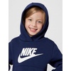 Nike Kids’ Sportswear Club Fleece Pullover Hoodie and Joggers 2-Piece Outfit Set (Large Swoosh Logo)(Midnight Navy)