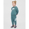 Nike Kids’ Sportswear Club Fleece Pullover Hoodie and Joggers 2-Piece Outfit Set (Large Swoosh Logo)(Mineral Slate)