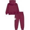 Nike Kids’ Sportswear Club Fleece Pullover Hoodie and Joggers 2-Piece Outfit Set (Large Swoosh Logo)(Sweet Beet)