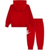 Nike Kids’ Sportswear Club Fleece Pullover Hoodie and Joggers 2-Piece Outfit Set (Large Swoosh Logo)(University Red)