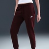 Nike Women’s Sportswear Club Fleece Mid-Rise Joggers(Burgundy Crush/White)