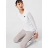 Nike Women’s Sportswear Club Long-Sleeve T-Shirt(Birch Heather/Black)