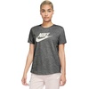Nike Women’s Sportswear Essentials Logo T-Shirt(Dark Grey Heather/Sail)