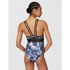 Nike Women’s V-Back One Piece(Black/Blue)