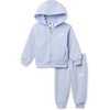 Nike Baby Sportswear Club Fleece Full-Zip Hoodie and Joggers 2-Piece Outfit Set(Ghost)