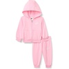Nike Baby Sportswear Club Fleece Full-Zip Hoodie and Joggers 2-Piece Outfit Set(Medium Soft Pink)