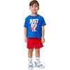 Nike Boys’ Dri-FIT Just Do It T-Shirt and Mesh Shorts 2-Piece Outfit Set(University Red/Black)