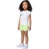 Nike Girls’ Graphic T-Shirt and Mesh Shorts 2-Piece Outfit Set(White/Light Liquid Lime)
