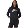 Nike Women’s Sportswear Club Fleece Logo Pullover Hoodie(Black/White)