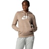 Nike Women’s Sportswear Club Fleece Logo Pullover Hoodie(Mink Brown/Heather/White)