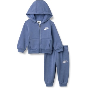 Nike Baby Sportswear Club Fleece Full-Zip Hoodie and Joggers 2-Piece Outfit Set(World Indigo)
