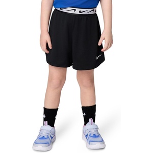 Nike Girls’ Dri-FIT Dash Elastic Waistband Shorts(Black/White)