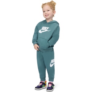 Nike Kids’ Sportswear Club Fleece Pullover Hoodie and Joggers 2-Piece Outfit Set (Large Swoosh Logo)(Mineral Slate)