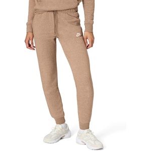Nike Women’s Sportswear Club Fleece Mid-Rise Joggers(Mink Brown/Heather/White)