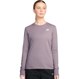 Nike Women’s Sportswear Club Long-Sleeve T-Shirt(Light Violet Ore)