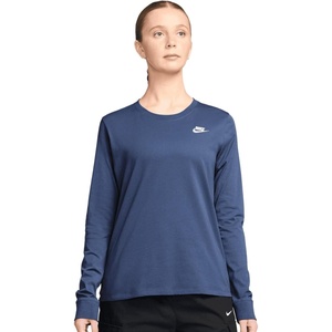 Nike Women’s Sportswear Club Long-Sleeve T-Shirt(Mystic Navy)